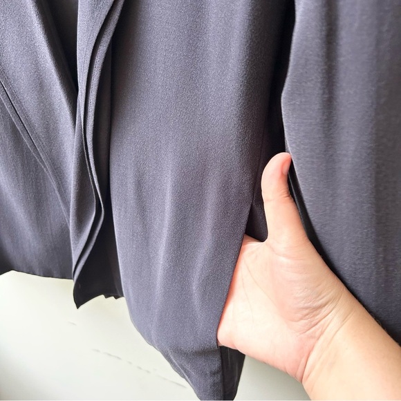 Eileen Fisher silk drape shawl collar blazer - Picture 4 of 10
